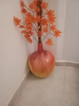 Jarrón Danajuana  Naranja y Amarillo
