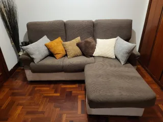 Sofá modular blanco roto o gris piedra