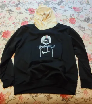 Sudadera Negra Logo Vespa