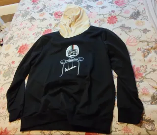 Sudadera Negra Logo Vespa