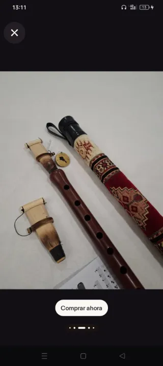 Duduk armenio con funda