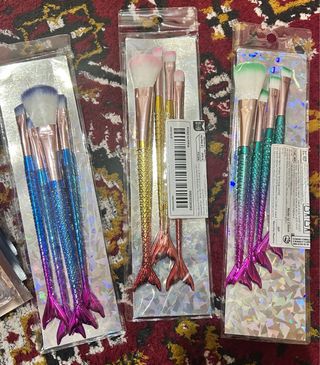 Set de brochas de maquillaje sirena