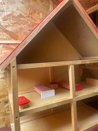 Casita de muñecas de madera+regalo