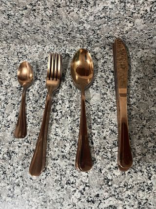 Cubiertos cobre metalizados (juego)