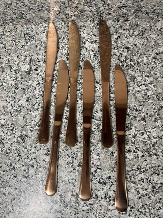 Cubiertos cobre metalizados (juego)