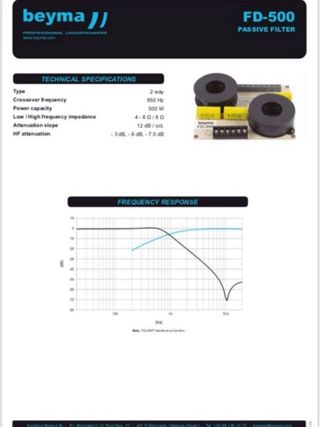3 Filtros Beyma FD-500 nuevos