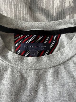 Camiseta Tommy Hilfiger Gris Manga Larga