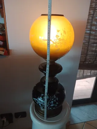 Lampada vintage vetro e metallo