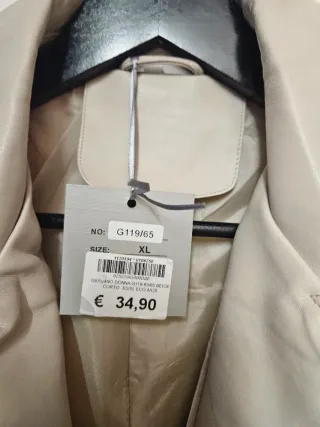 Giacca pelle Z-DESIGN panna XL