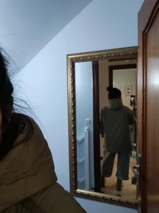 Abrigo acolchado verde oliva Zara