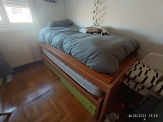 Armario modular de madera + 2 camas