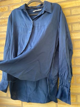 Camisa Zara Mujer Azul