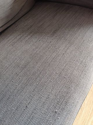Sofá gris tela 225x100x45cm