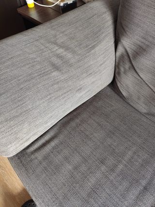 Sofá gris tela 225x100x45cm