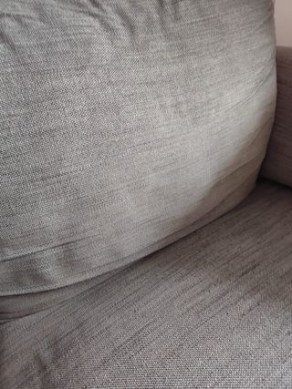 Sofá gris tela 225x100x45cm