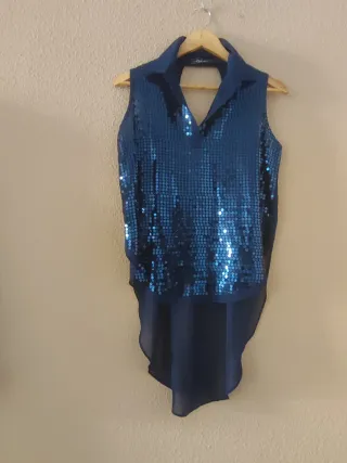 Blusa sin mangas con lentejuelas