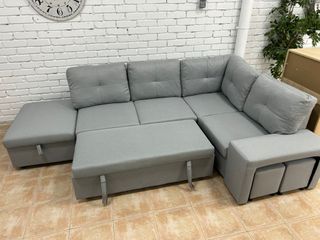 SOFA CAMA RINCONERA MODULAR + ARCON GRIS