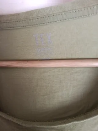 Camiseta Tex verde militar talla XL