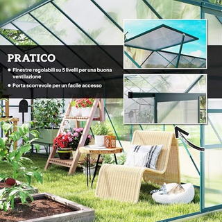 Serra da Giardino in Policarbonato con Porta Scorr