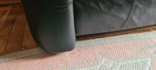 Sofá de piel negro para tapizar