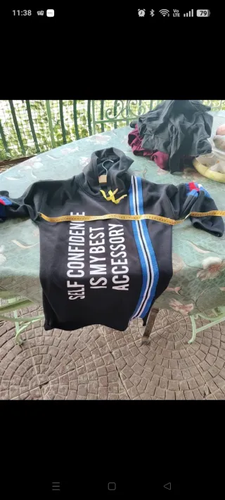 Felpone lungo donna nero multicolore