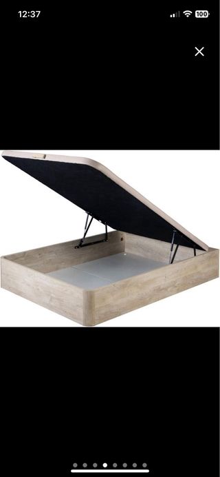 COLCHON VISCO CAMA BASE TAPIZADA CANAPE
