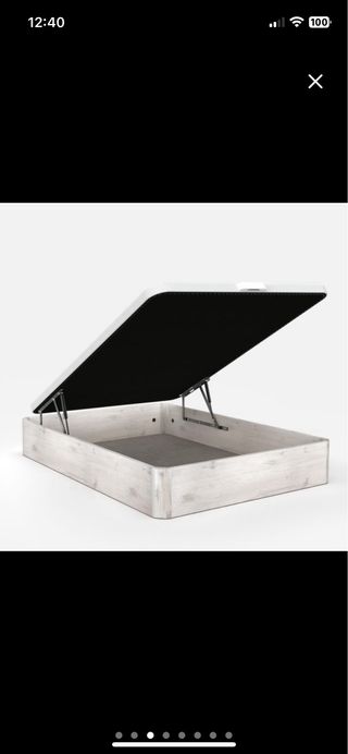 COLCHON VISCO CAMA BASE TAPIZADA CANAPE