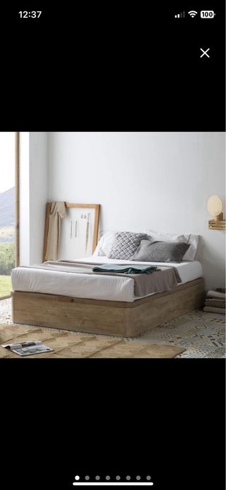 COLCHON VISCO CAMA BASE TAPIZADA CANAPE