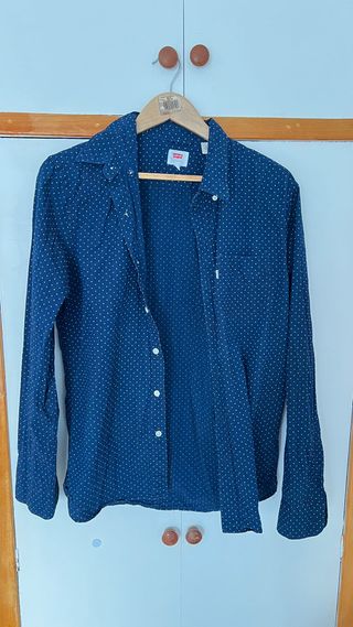 Camisa de cuadros rosa y azul Talla L