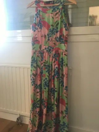 Vestido Largo Estampado Love Moschino