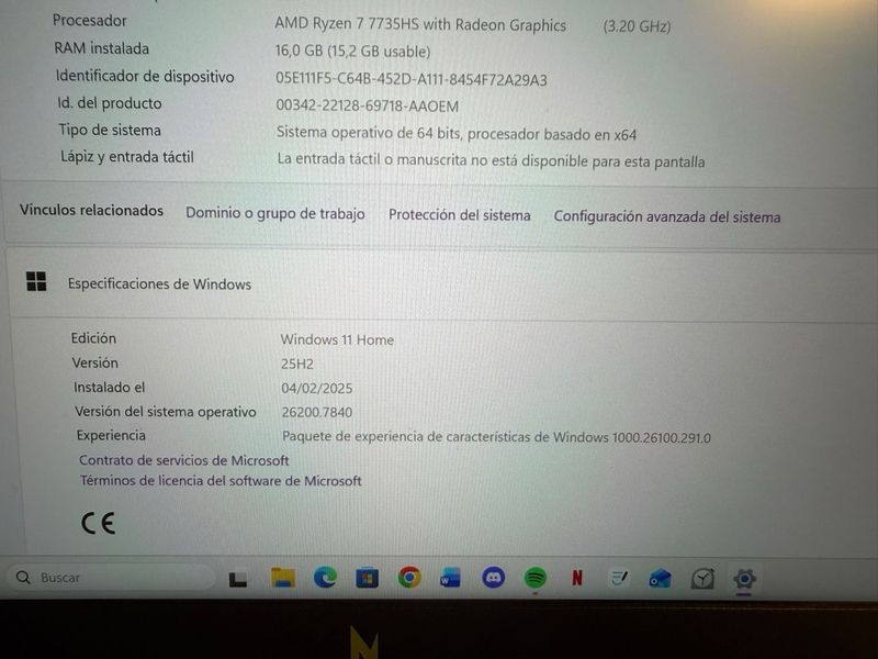 Portátil Gaming Acer Nitro 16 GeForce RTX 4050 afbeelding 9