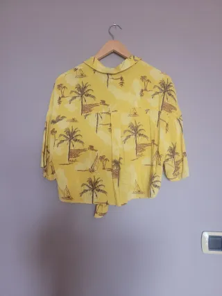 Camisa Hawaiana Manga Corta Palmeras