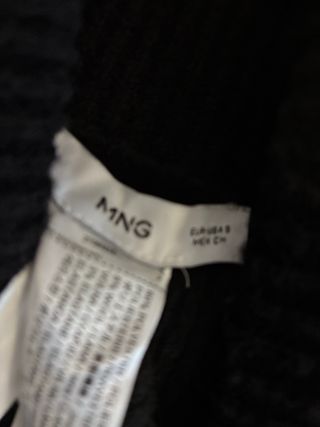 Vestido Mango Negro Cuello Alto