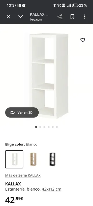 Estantería Kallax Ikea Blanca