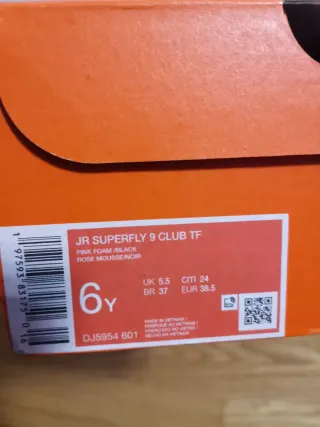 Botas futbol Nike Mercurial Superfly 9 Talla 38.5