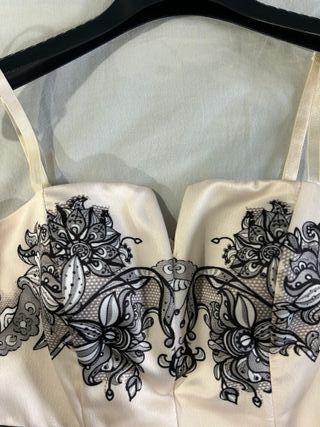 Abito elegante Rinascimento avorio e nero Taglia M