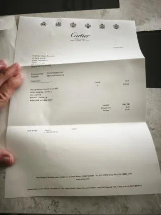 Correa Cartier Pasha Azul Material Avestruz