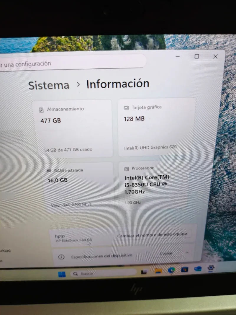 HP Portátil Plata ELITEBOOK 840 G5 afbeelding 5