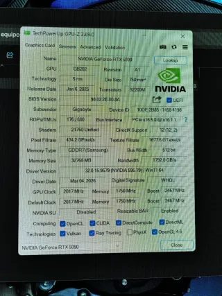 Gigabyte RTX 5090 Windforce OC 32G