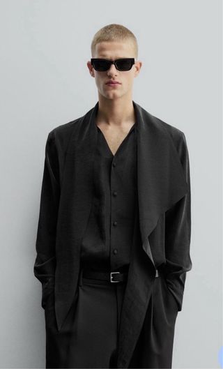 Camisa Zara fluida bandana Talla M