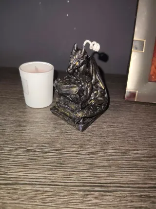 Vela Dragón San Jorge Negra y Dorada