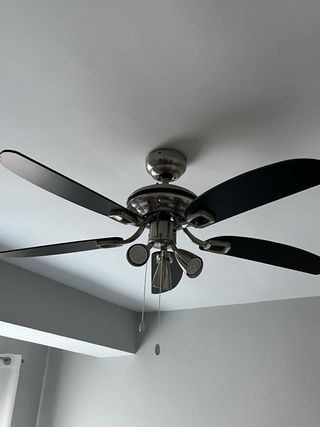 Ventilador de Techo Negro y Plateado