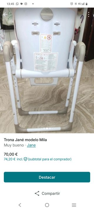 Trona Jané modelo Mila