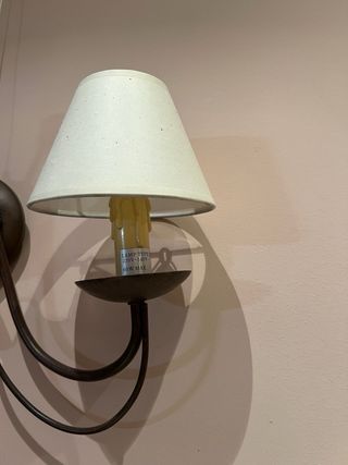 Aplique rústico 2 luces