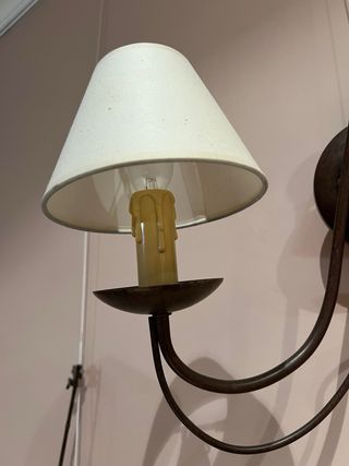 Aplique rústico 2 luces