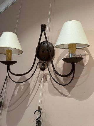 Aplique rústico 2 luces