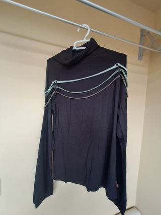 Jersey fino Skunkfunk manga larga marrón