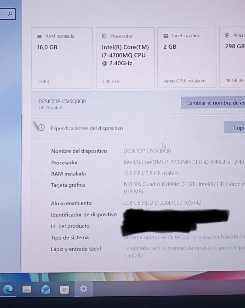 Portátil hp zbook 15 afbeelding 7