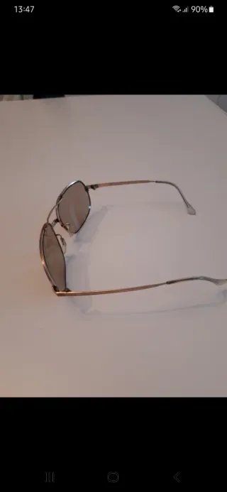Occhiali Uomo Vintage Aviator Oro Argento