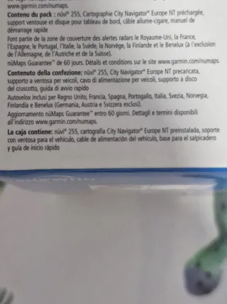 Navegador Garmin Nüvi 255